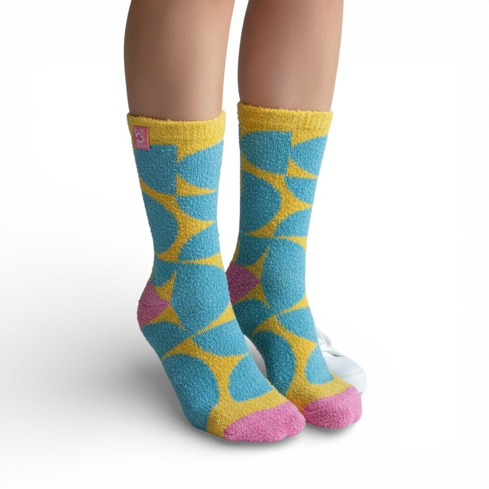 NEW Worlds Softest Socks Crew Womens Size 6-11 Cozy Cabin Spa Artsy Gift for Her